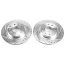 PowerStop Evolution Drilled Slotted Rotors Pair Rear For Mazda CX-3