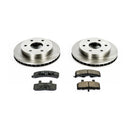 PowerStop OE Stock Replacement Low-Dust Ceramic Brake Pad and Rotor Kit