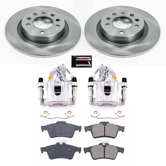 PowerStop OE Stock Replacement Low-Dust Ceramic Brake Pad, Rotor and Caliper Kit