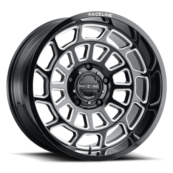 22x12 Raceline 955M Satin Black and Milled 6x135 ET-44 Wheel Rim