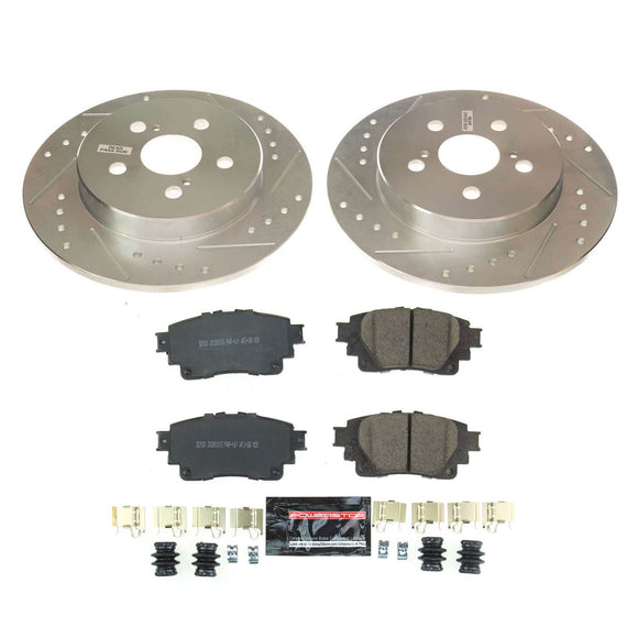 PowerStop Z23 Daily Driver Carbon-Fiber Ceramic Brake Pad and Drilled & Slotted