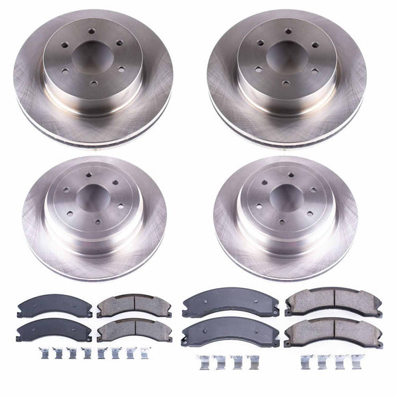 PowerStop OE Stock Replacement Low-Dust Ceramic Brake Pad and Rotor Kit