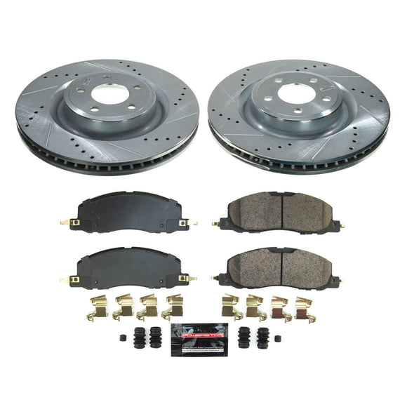 PowerStop Z23 Daily Driver Carbon-Fiber Ceramic Brake Pad and Drilled & Slotted