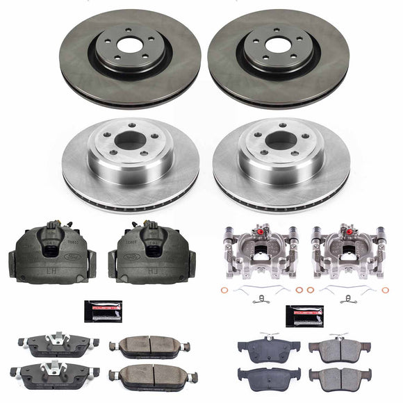 PowerStop OE Stock Replacement Low-Dust Ceramic Brake Pad, Rotor and Caliper Kit