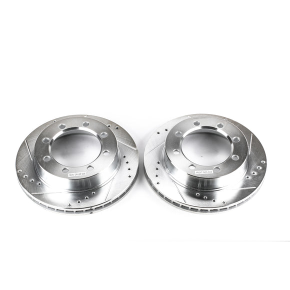 PowerStop Evolution Drilled Slotted Rotors Pair Front For Ford F-250