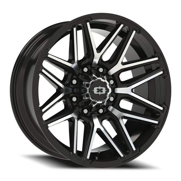 22X10 Vision 305 Rekluse Gloss Black Machined Face Wheel 8x180 ET-19 CB124.2