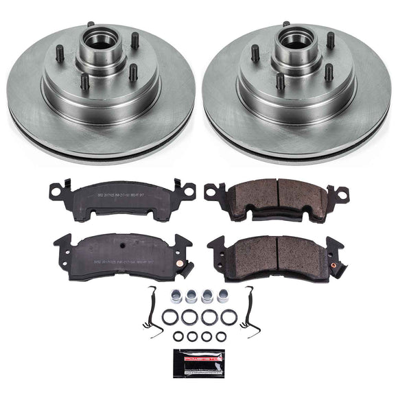 PowerStop OE Stock Replacement Low-Dust Ceramic Brake Pad and Rotor Kit
