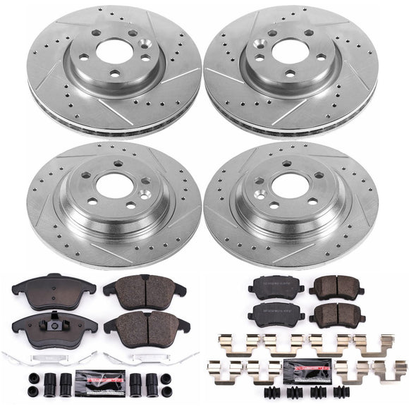 PowerStop Z23 Daily Driver Carbon-Fiber Ceramic Brake Pad and Drilled & Slotted