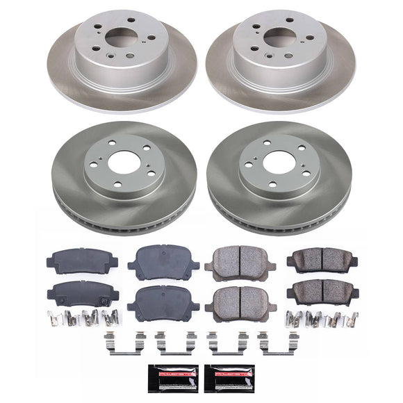 PowerStop Semi-Coated Rotor and Low-Dust Ceramic Brake Pad Kit
