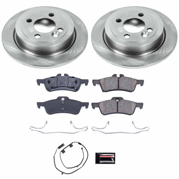 PowerStop OE Stock Replacement Low-Dust Ceramic Brake Pad and Rotor Kit