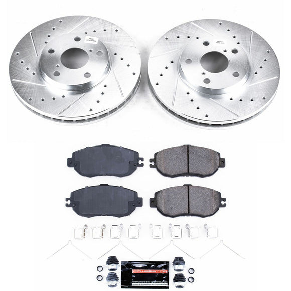 PowerStop Z23 Daily Driver Carbon-Fiber Ceramic Brake Pad and Drilled & Slotted