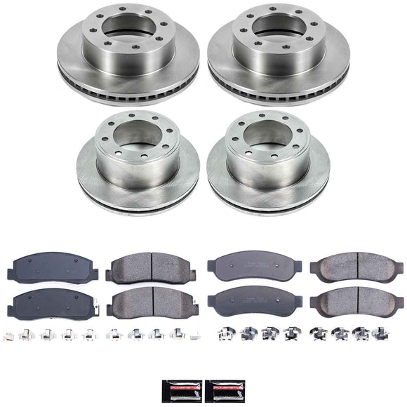 PowerStop OE Stock Replacement Low-Dust Ceramic Brake Pad and Rotor Kit