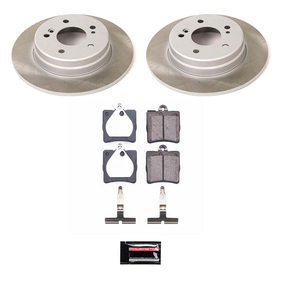 PowerStop Semi-Coated Rotor and Low-Dust Ceramic Brake Pad Kit
