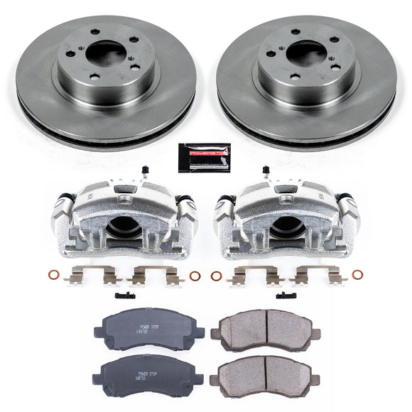 PowerStop OE Stock Replacement Low-Dust Ceramic Brake Pad, Rotor and Caliper Kit
