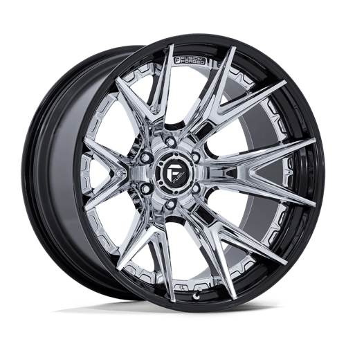 20x9 Fuel Off-Road FC402 Catalyst Chrome With Gloss Black Lip 6x135 ET20 Wheel