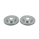 PowerStop Evolution Drilled Slotted Rotors Pair Front For Suzuki GrVitara