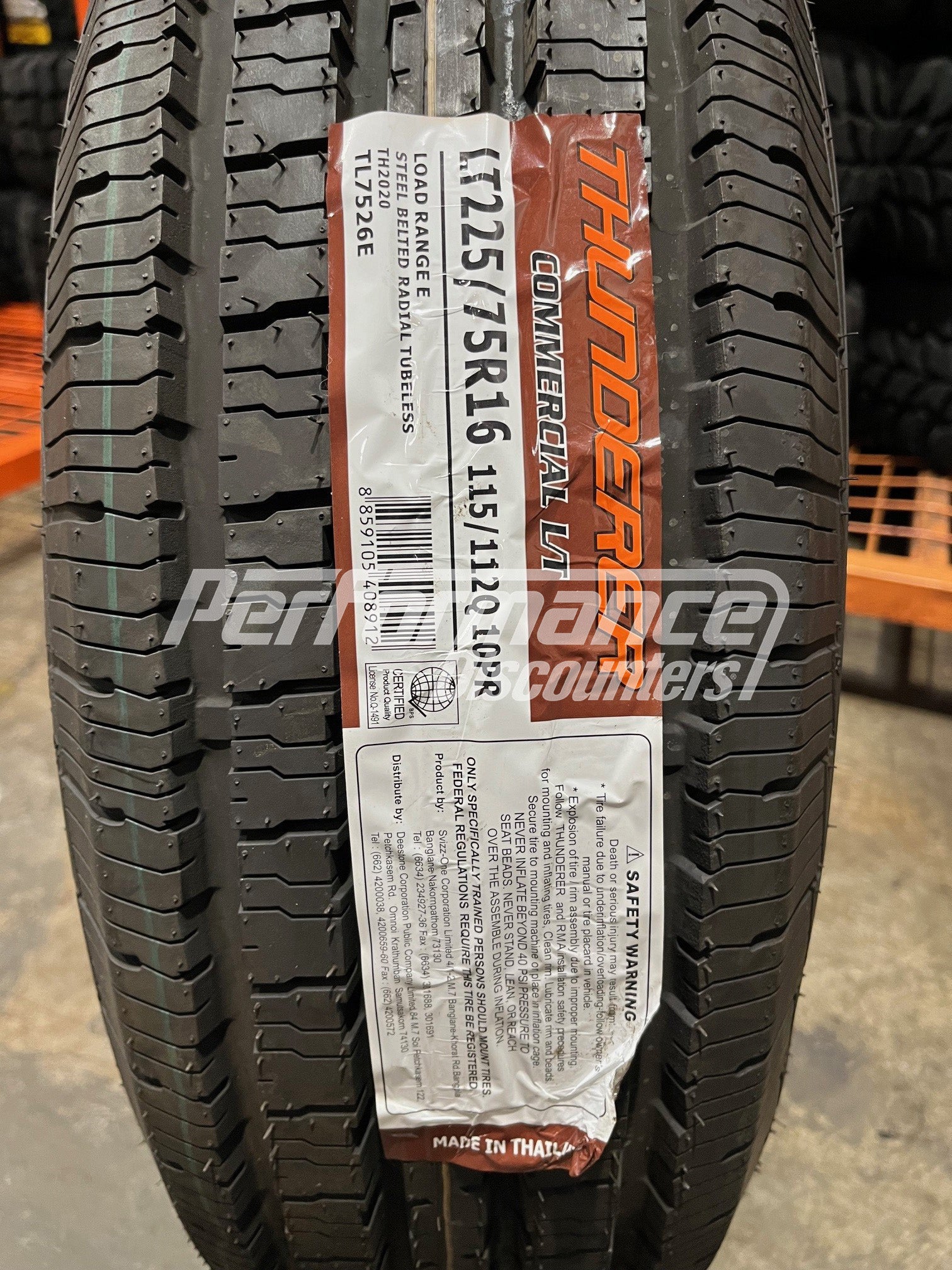 Thunderer Commercial CLT Tire(s) 225/75R16 LRE BSW 225/75-16 75R R16 2257516