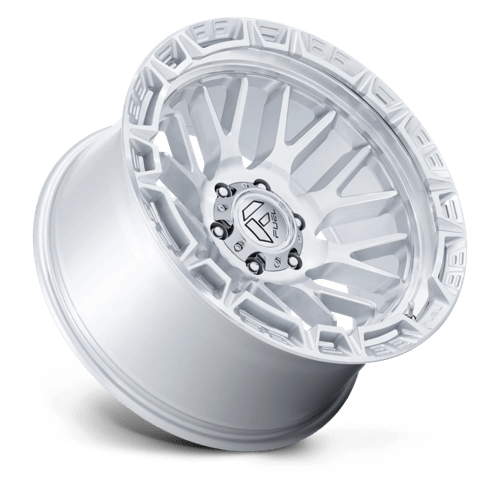 20x10 Fuel Off-Road FC890 Rail Gloss Silver W/ Machined Face 6x139.7 ET-18 Wheel