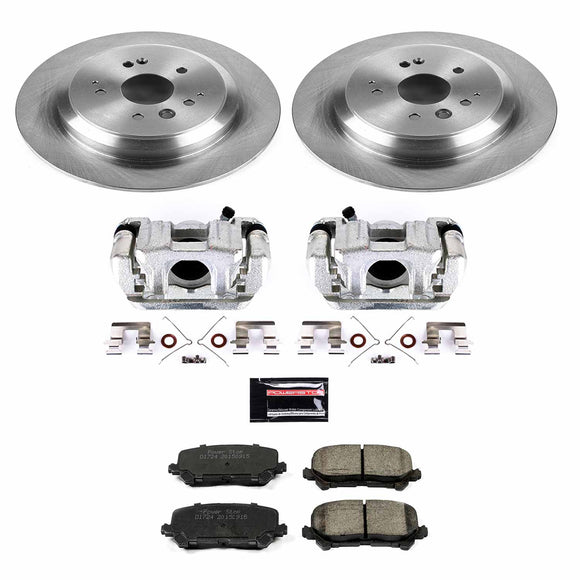 PowerStop OE Stock Replacement Low-Dust Ceramic Brake Pad, Rotor and Caliper Kit