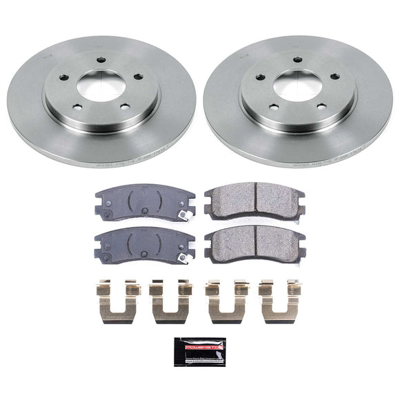 PowerStop OE Stock Replacement Low-Dust Ceramic Brake Pad and Rotor Kit