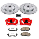PowerStop Z26 Street Performance Ceramic Brake Pad, Drilled Slotted Rotor, and C