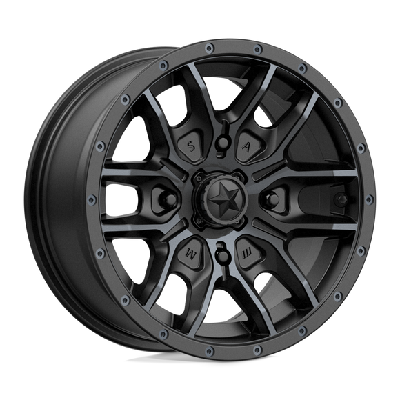 14X7 MSA OFFROAD WHEELS M43 FANG S-BLK TTCC 4X110 ET10 wheel/rim