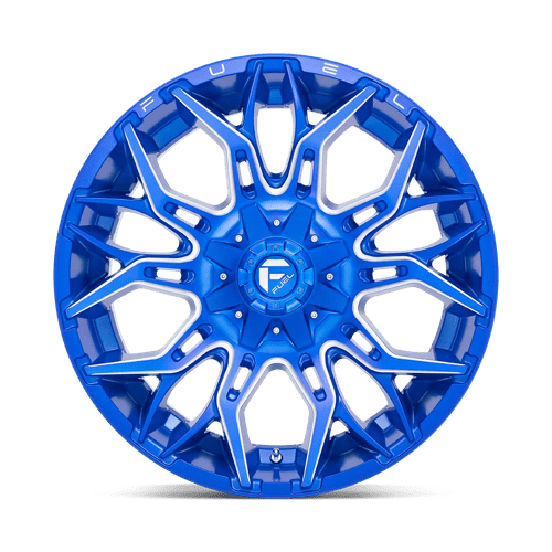 22x10 Fuel Off-Road D770 Twitch Anodized Blue Milled 8x180 ET-18 CB124.2 Wheel