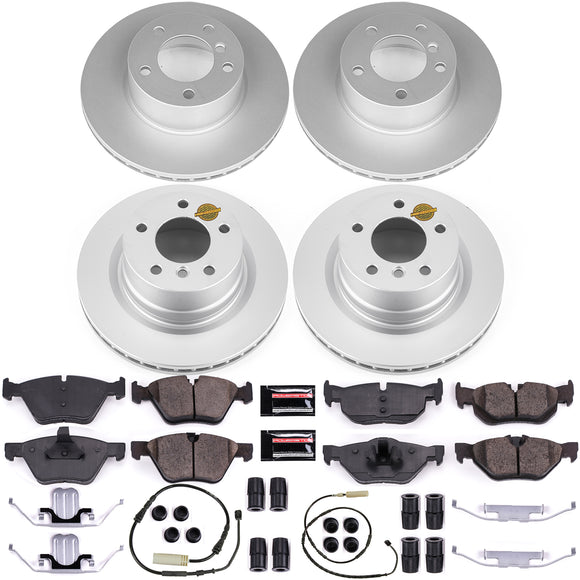 PowerStop Genuine Geomet Coated Rotor and Carbon-Fiber Ceramic Brake Pad Kit