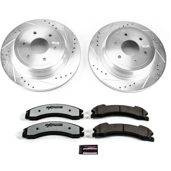 PowerStop Z36 Carbon-Fiber Ceramic Brake Pad with Drilled and Slotted Rotor Kit