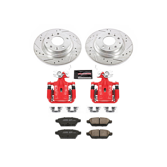 PowerStop Z23 Daily Driver Carbon-Fiber Ceramic Pads Drilled & Slotted Rotor & C
