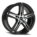 17X7.5 Vision 640 Nitrous Black Machined Face Wheel 5x108 5x4.25 ET40