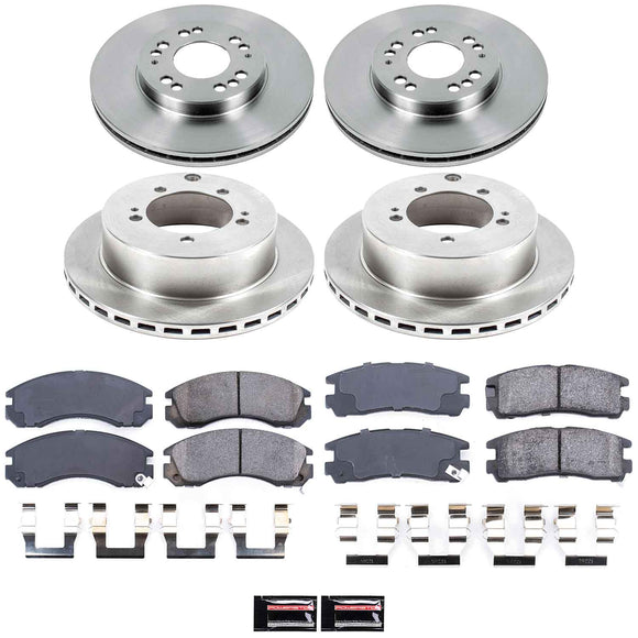 PowerStop OE Stock Replacement Low-Dust Ceramic Brake Pad and Rotor Kit