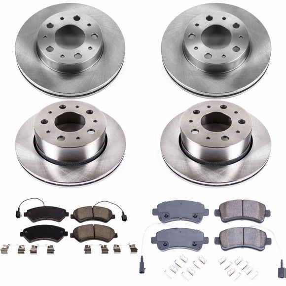 PowerStop OE Stock Replacement Low-Dust Ceramic Brake Pad and Rotor Kit