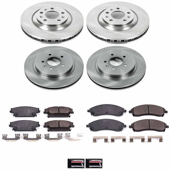 PowerStop OE Stock Replacement Low-Dust Ceramic Brake Pad and Rotor Kit
