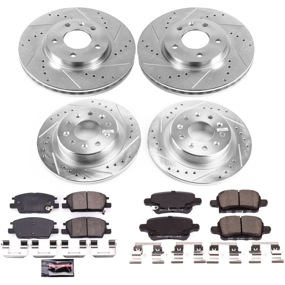 PowerStop Z23 Daily Driver Carbon-Fiber Ceramic Brake Pad and Drilled & Slotted
