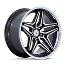 22X9 Asanti Black ABL-46 Duke Gloss Black Machined 5X115 ET15 Wheel Rim-1