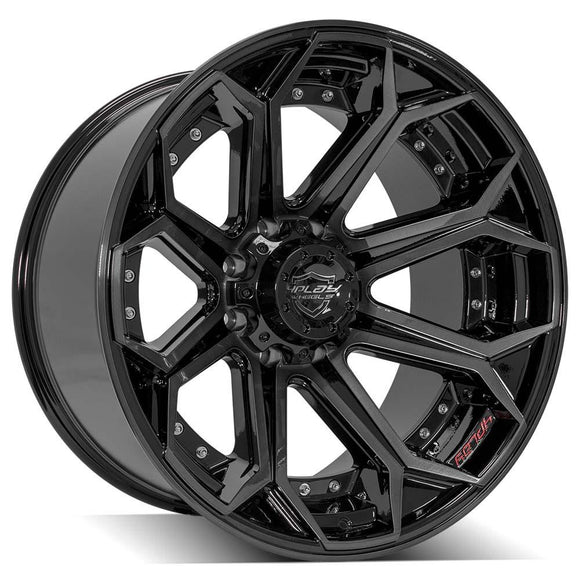 4Play Gen2 4P80R 22x12 Black Brushed Face Tinted Wheel 8x180 ET-44 CB124.1