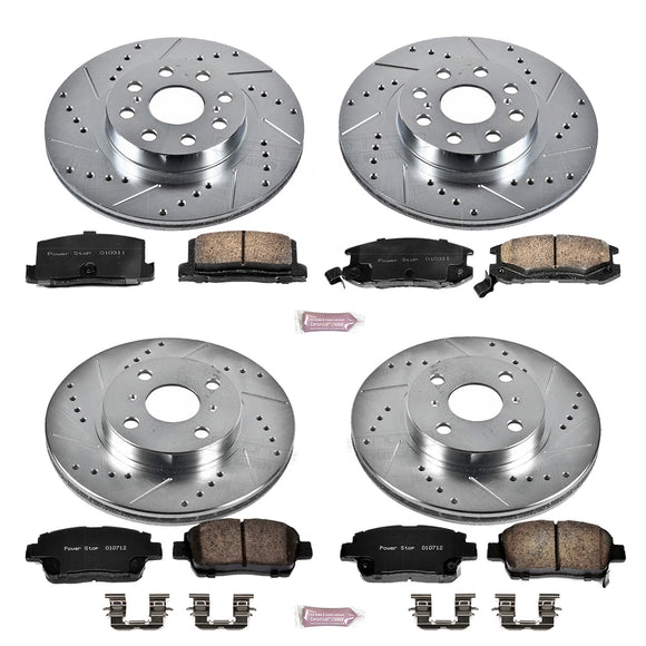 PowerStop Z23 Daily Driver Carbon-Fiber Ceramic Brake Pad and Drilled & Slotted