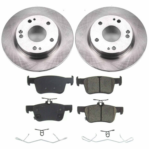 PowerStop OE Stock Replacement Low-Dust Ceramic Brake Pad and Rotor Kit