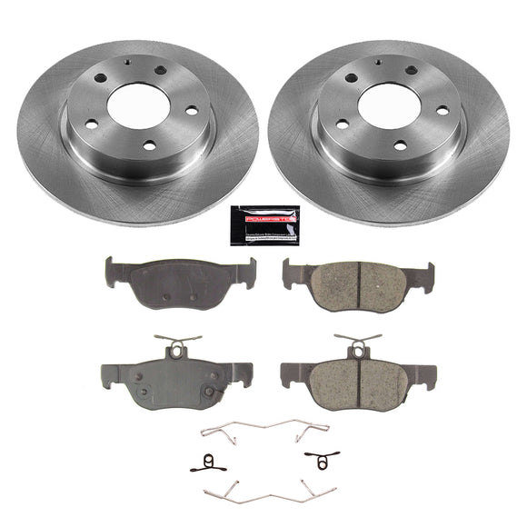 PowerStop OE Stock Replacement Low-Dust Ceramic Brake Pad and Rotor Kit
