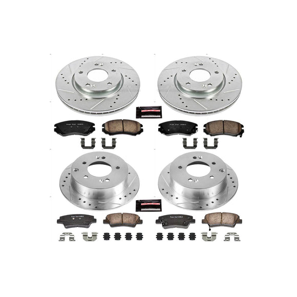 PowerStop Z23 Daily Driver Carbon-Fiber Ceramic Brake Pad and Drilled & Slotted