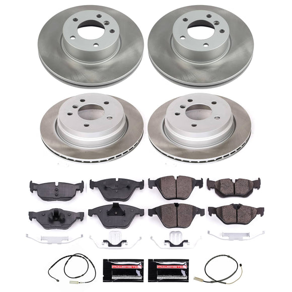 PowerStop Semi-Coated Rotor and Low-Dust Ceramic Brake Pad Kit