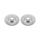 PowerStop Evolution Drilled Slotted Rotors Pair Front For Lincoln MKZ