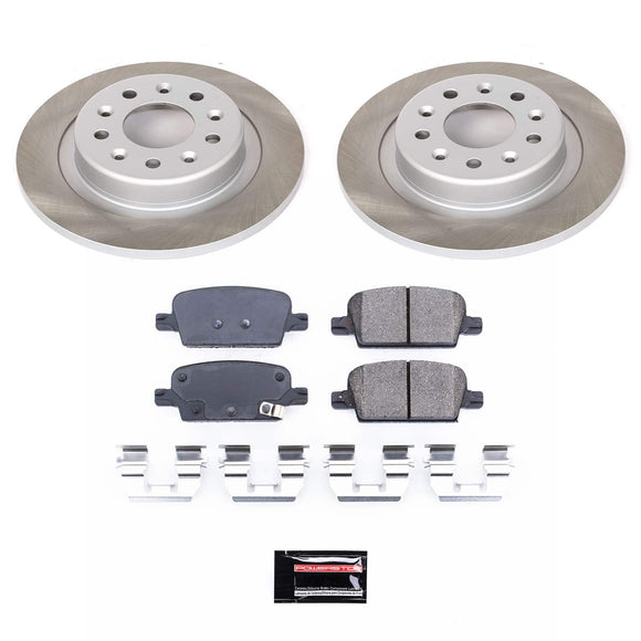 PowerStop Semi-Coated Rotor and Low-Dust Ceramic Brake Pad Kit