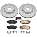 PowerStop Genuine Geomet Coated Rotor and Low-Dust Ceramic Brake Pad Kit