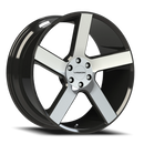24x9.5 Vision 472 Switchback Gloss Black - Machined Wheel 6x135 ET30 CB87.1