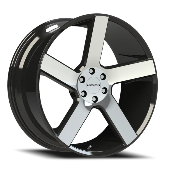 24x9.5 Vision 472 Switchback Gloss Black - Machined Wheel 6x135 ET30 CB87.1