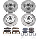 PowerStop OE Stock Replacement Low-Dust Ceramic Brake Pad and Rotor Kit