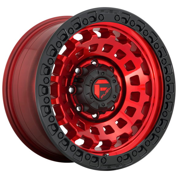 17x9 Fuel Off-Road D632 Zephyr Candy Red Black Bead Ring 5x127 ET1 CB71.5 Wheel