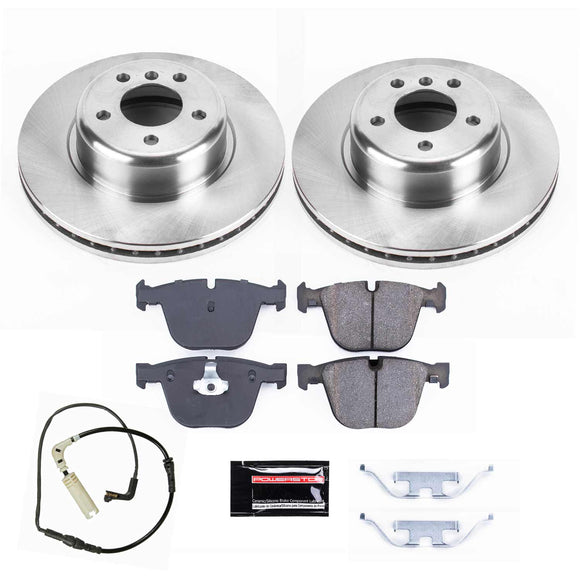 PowerStop OE Stock Replacement Low-Dust Ceramic Brake Pad and Rotor Kit